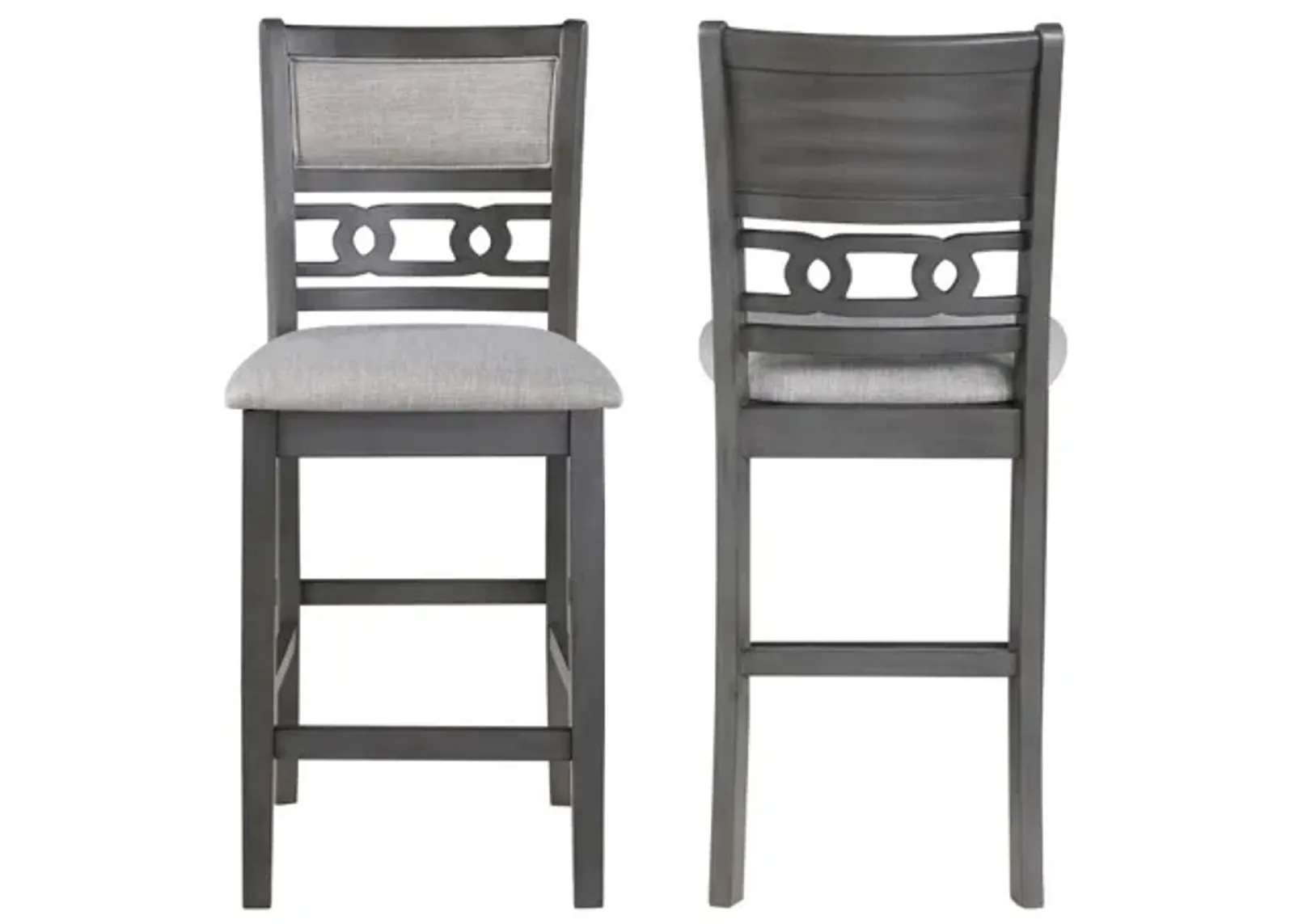 Gia Counter Height Stool in Gray, Set of 2