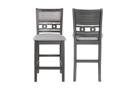 Gia Counter Height Stool in Gray, Set of 2