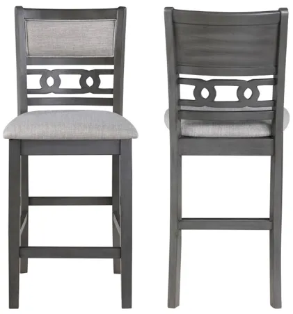 Gia Counter Height Stool in Gray, Set of 2