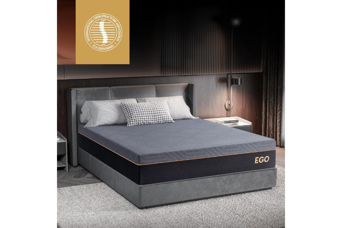 Mlily 12 Inch Ego Black Medium Mattress, Eastern King