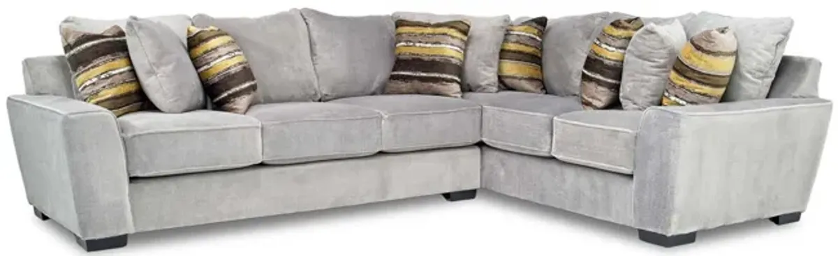 Oracle Tux Sofa Sectional in Cooper Platinum, Left Facing