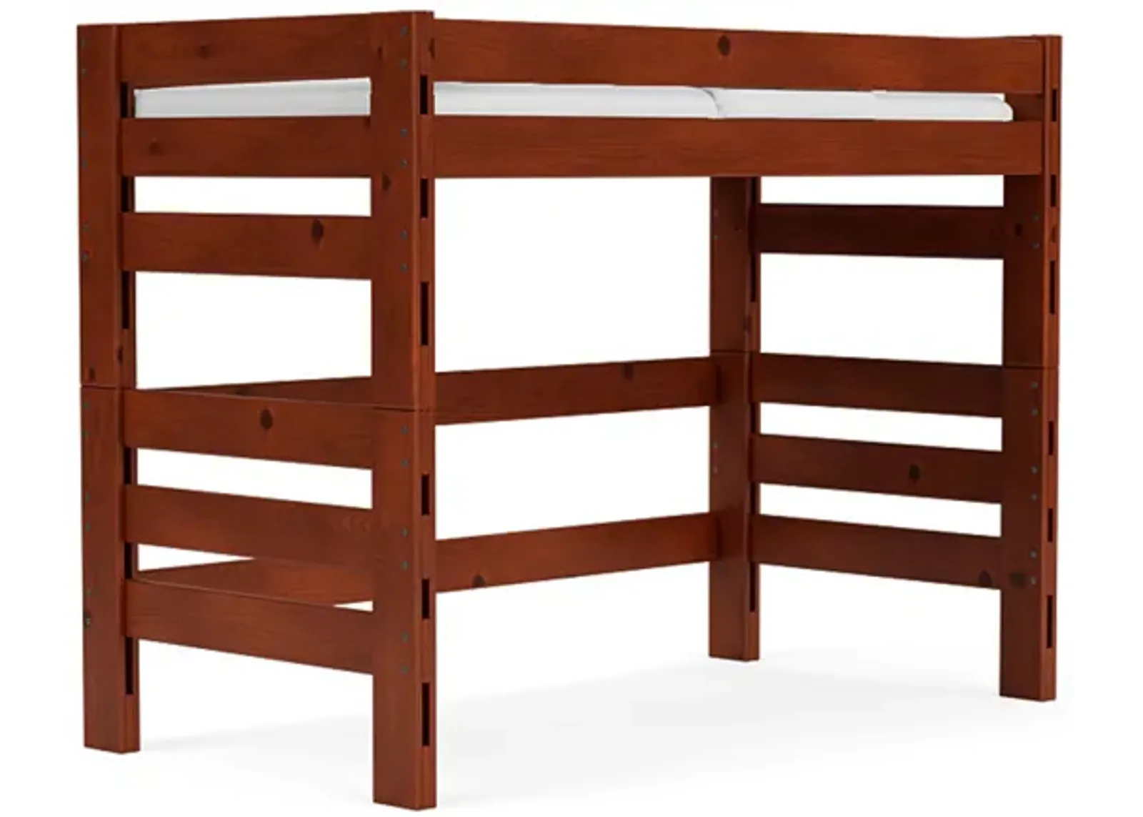 Young Pioneer Loft Bed in Cinnamon, Twin