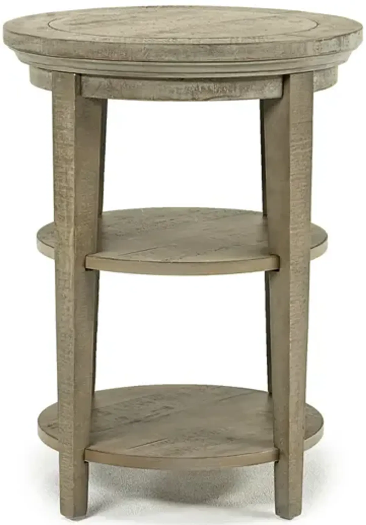 Bay Creek End Table in Light Gray, Round