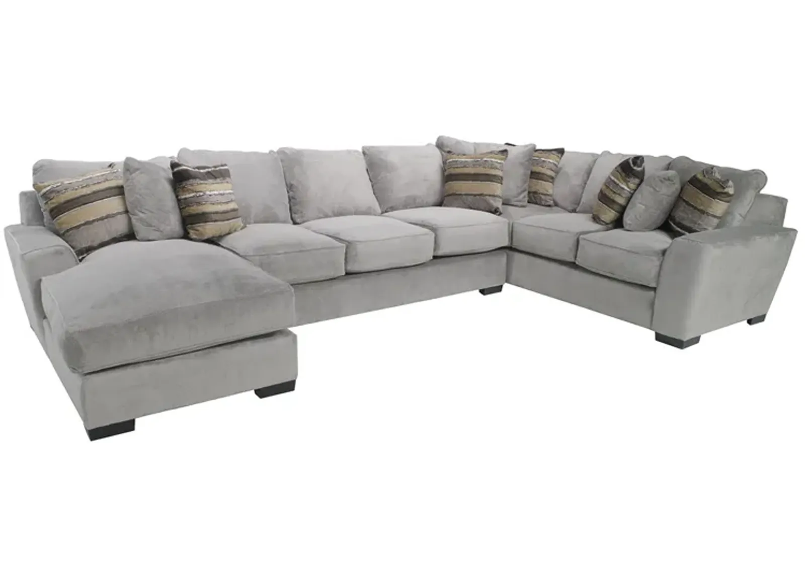 Oracle Tux Sofa Chaise Sectional in Cooper Platinum, Left Facing, Down