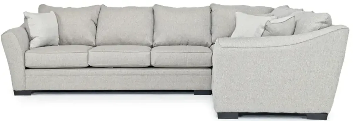 Brazil Tux Sofa Sectional in Dano Cinder, Left Facing