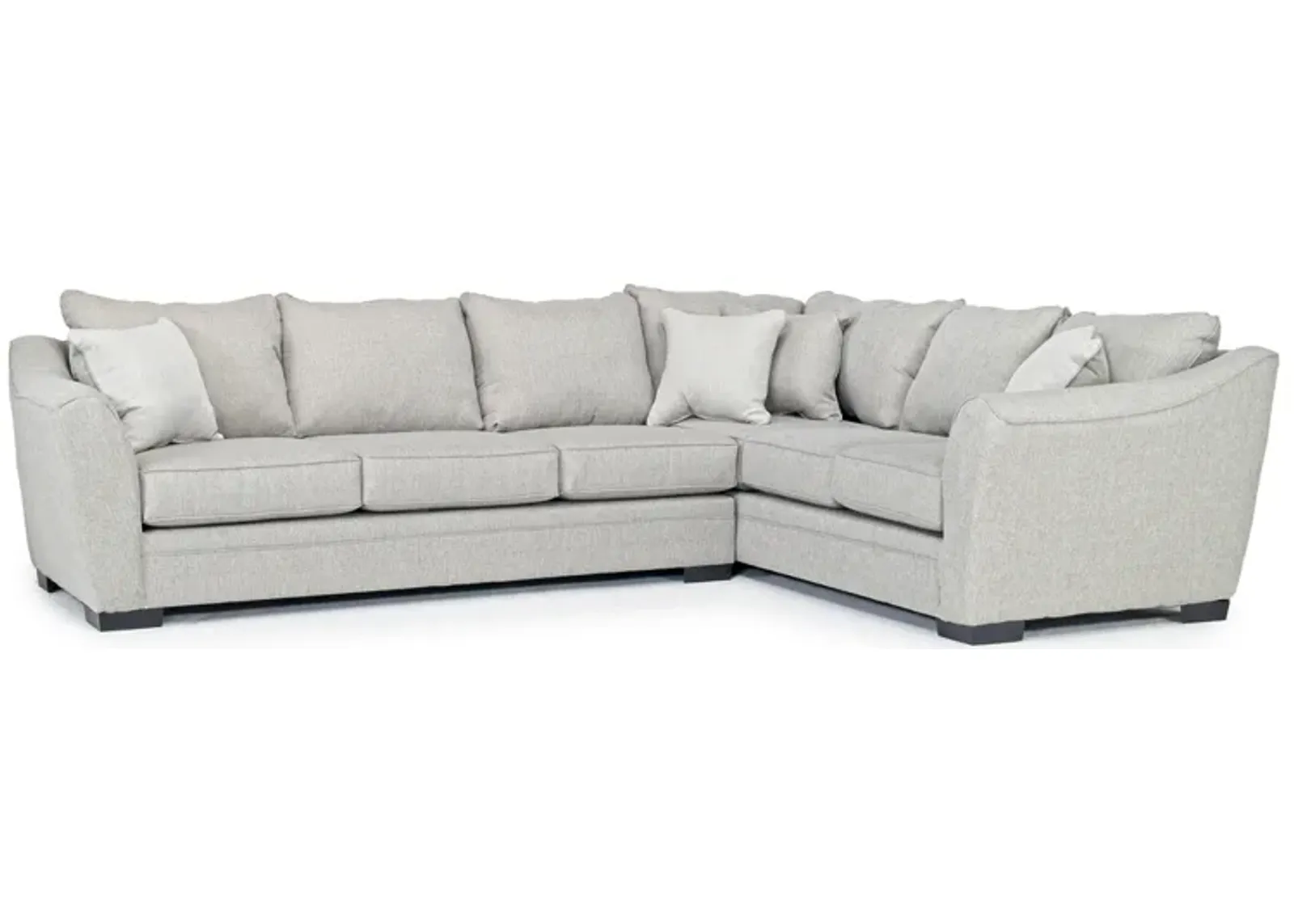 Brazil Tux Sofa Sectional in Dano Cinder, Left Facing