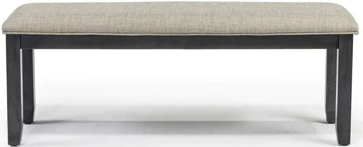 Miami Dining Bench in Gray