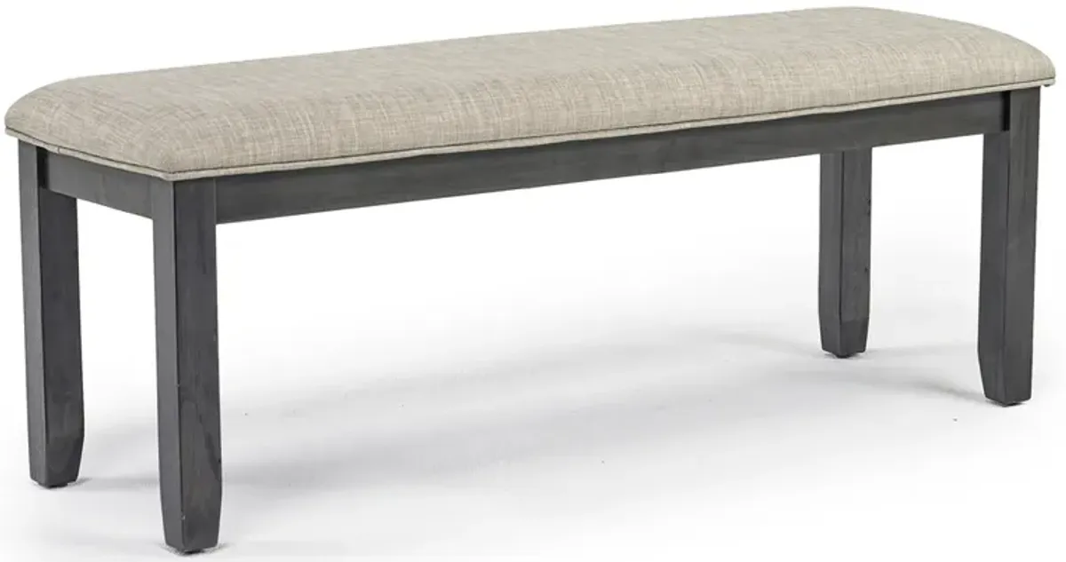 Miami Dining Bench in Gray