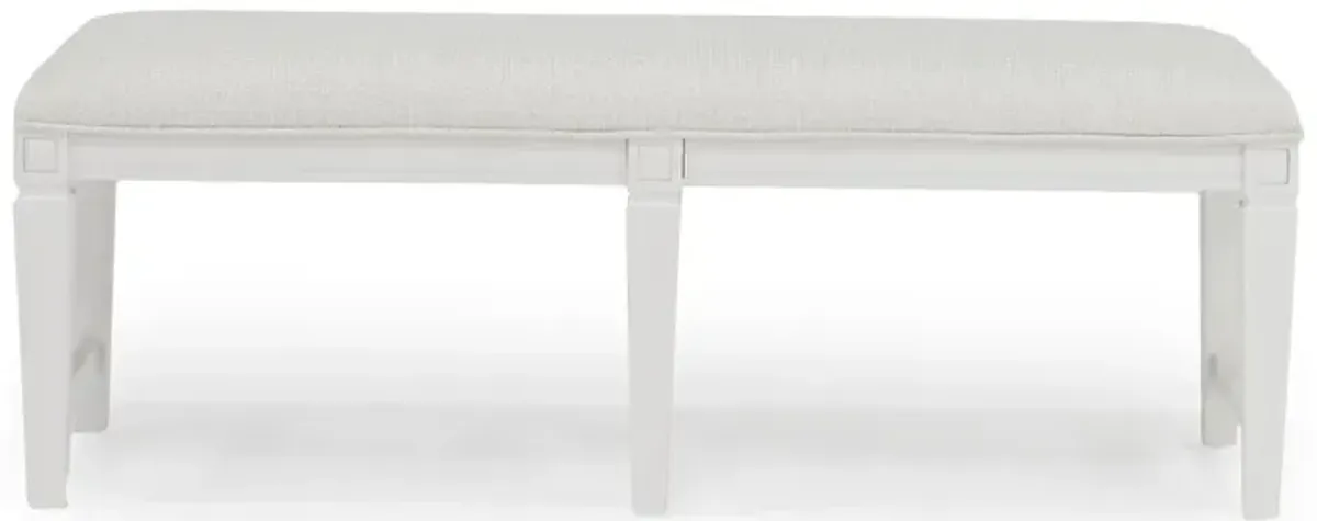 Willowbrook Dining Bench in Egg Shell White