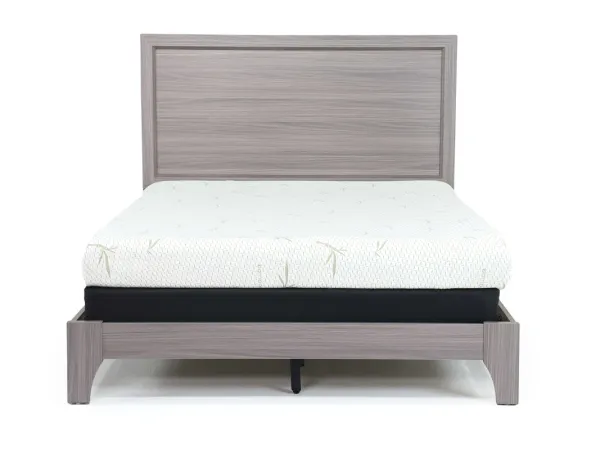 Darien Panel Bed, Dresser & Nightstand in Gray, Queen