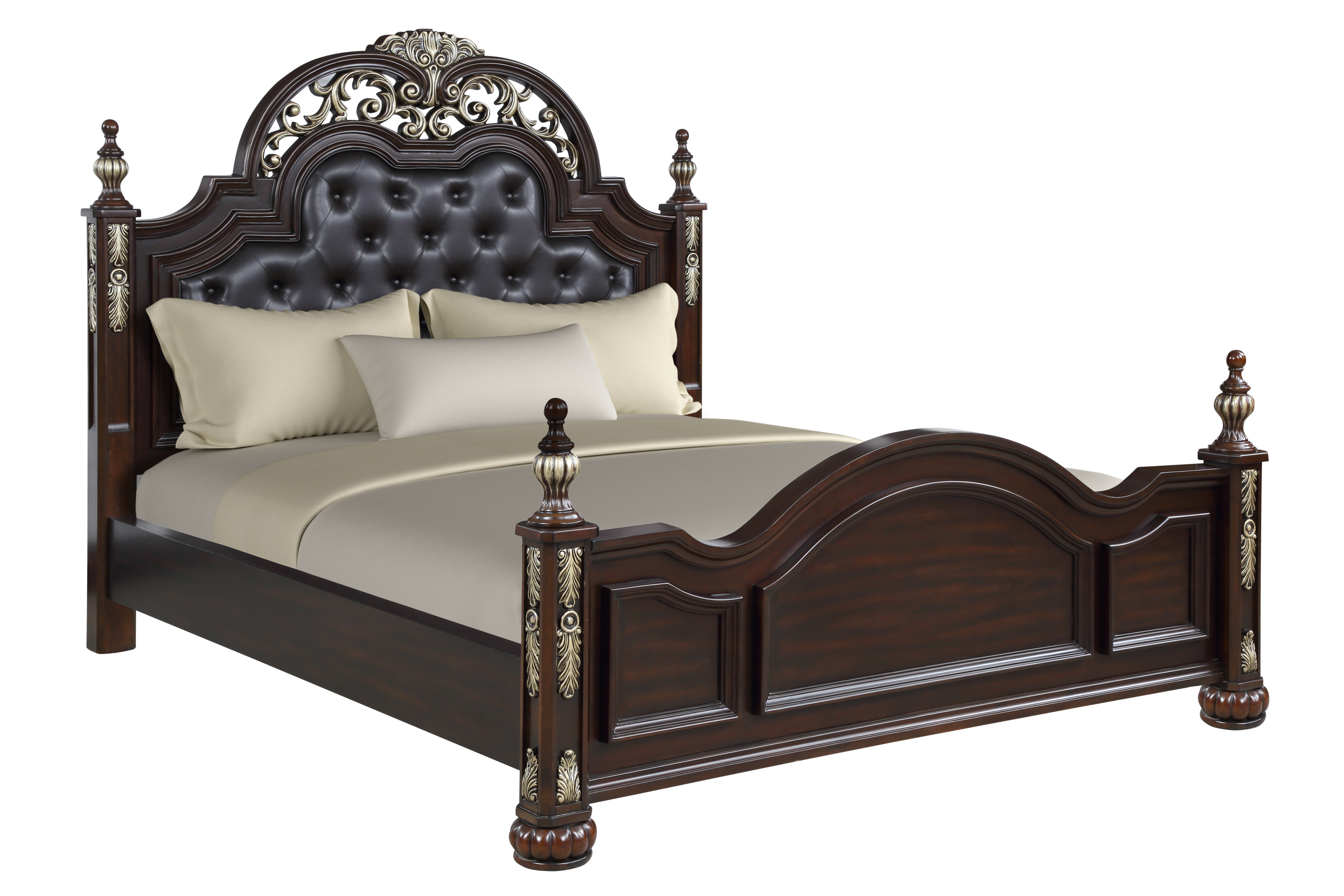 Maximus Upholstered Panel Bed in Madeira, Queen