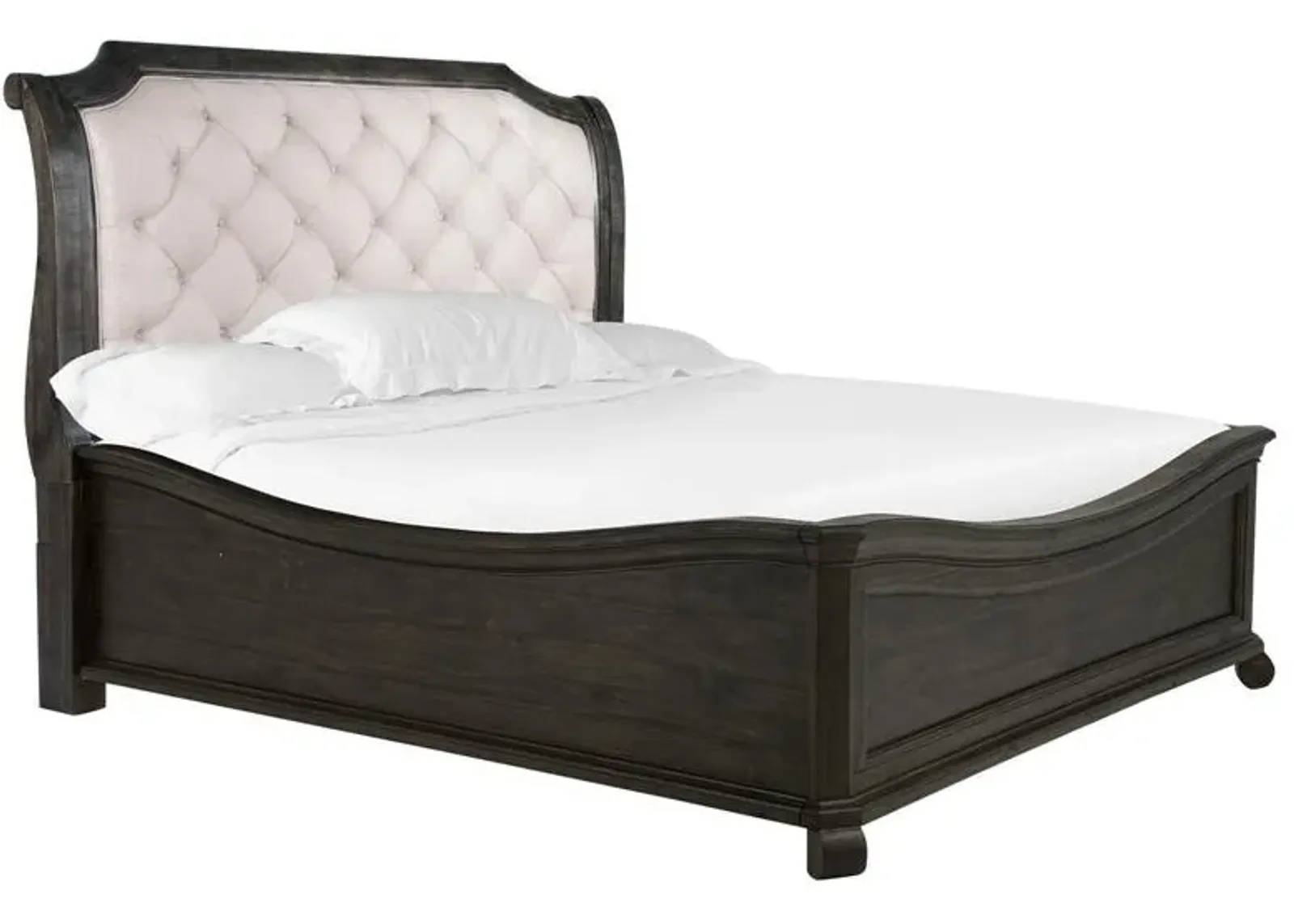 Bellamy Sleigh Bed in Charcoal, CA King