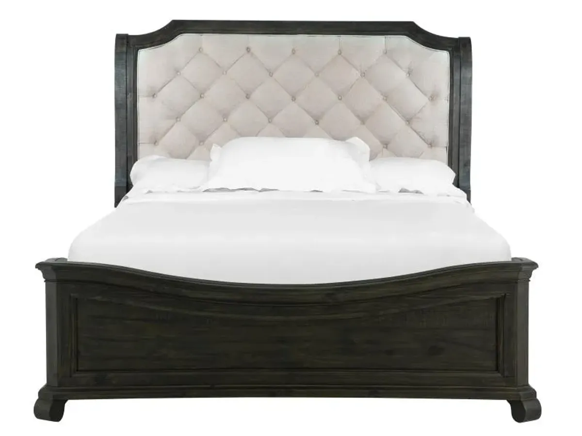 Bellamy Sleigh Bed in Charcoal, CA King