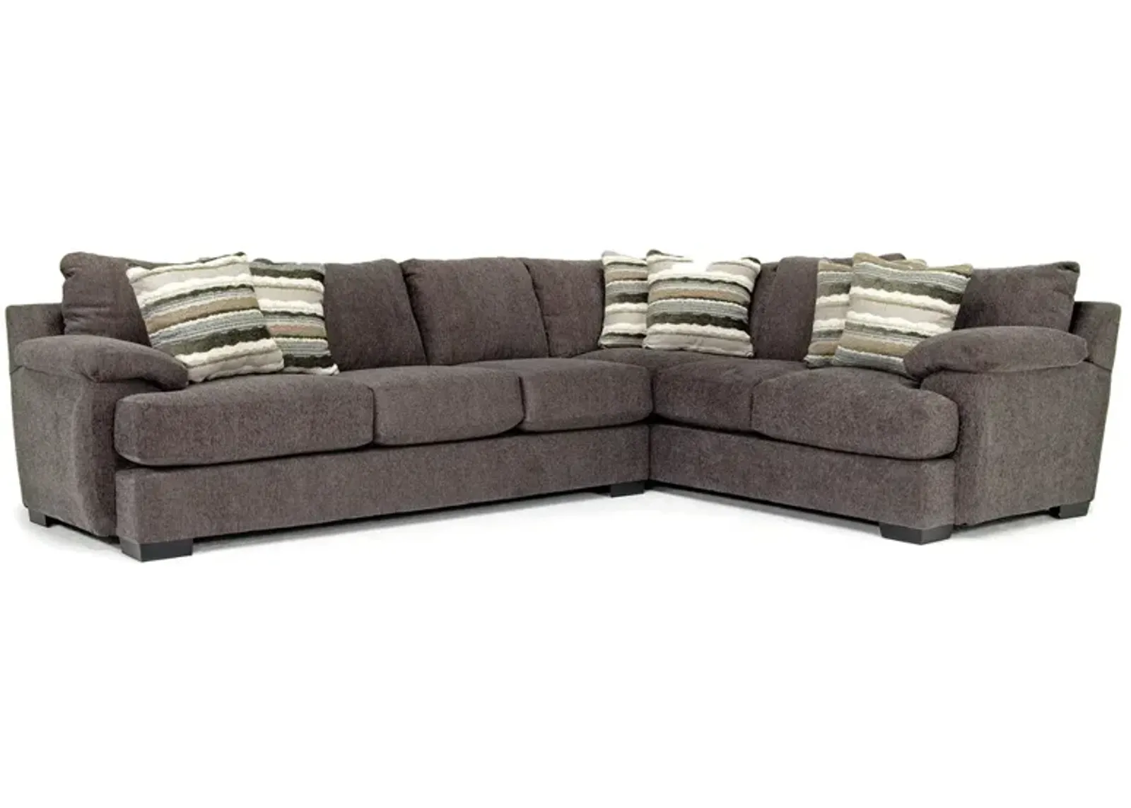 Bermuda Tux Sofa Sectional in Victory Sterling, Left Facing