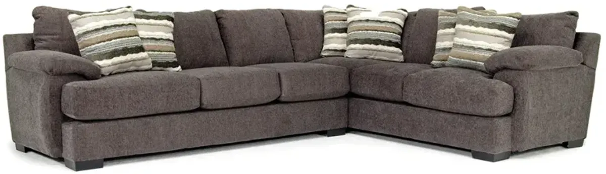 Bermuda Tux Sofa Sectional in Victory Sterling, Left Facing