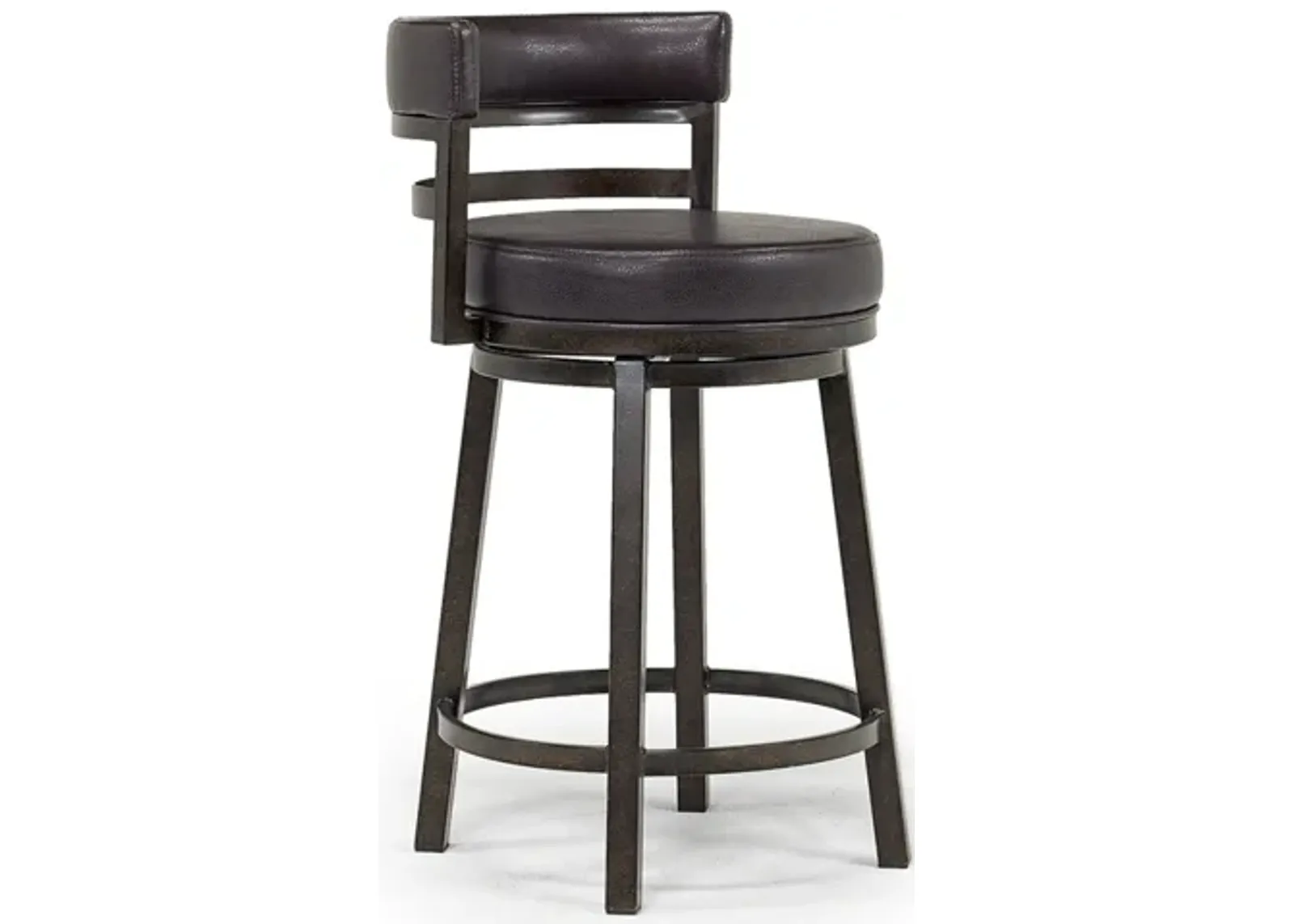 Madrid Counter Height Stool in Auburn & Brown, Swivel