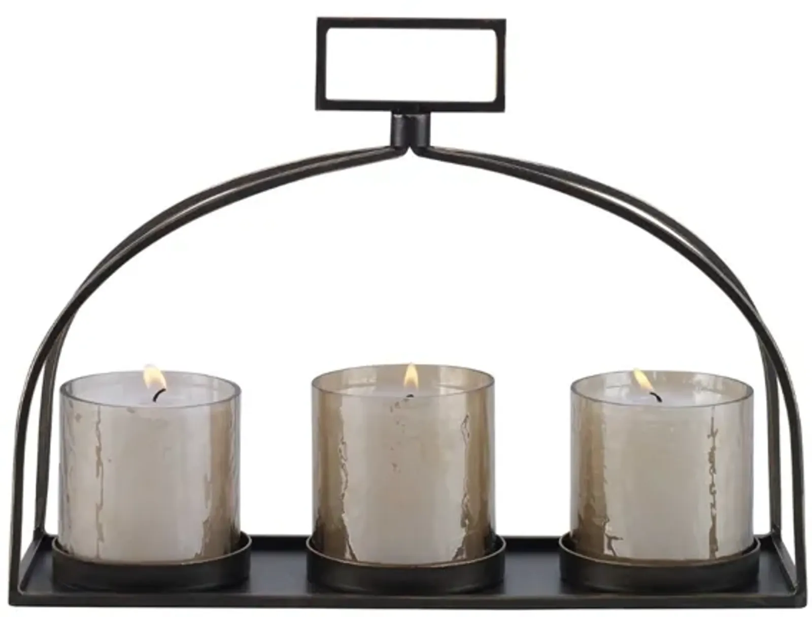 Riad Triple Candleholder in Bronze