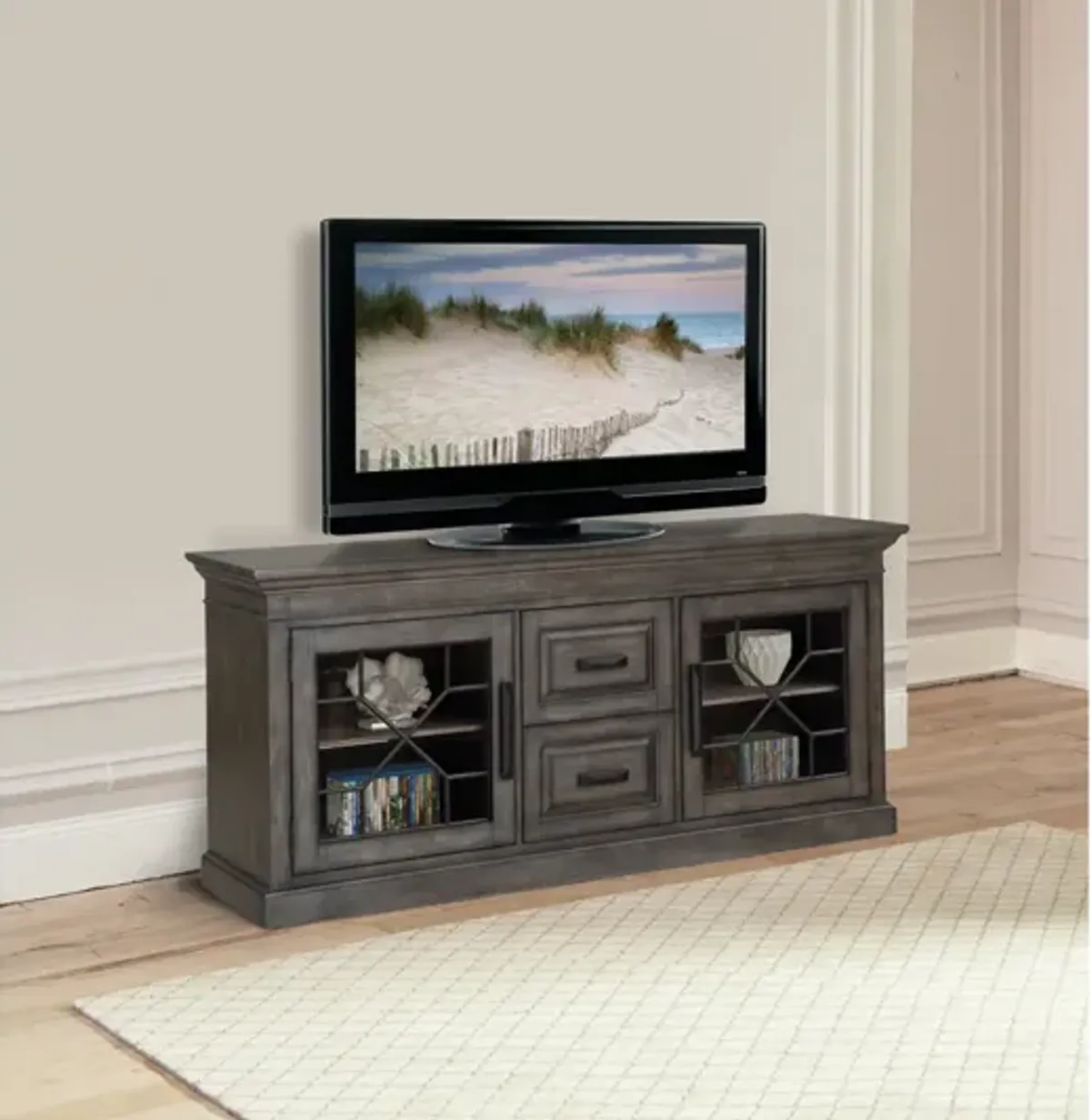 Sundance Media Console in Gray, 76 Inch