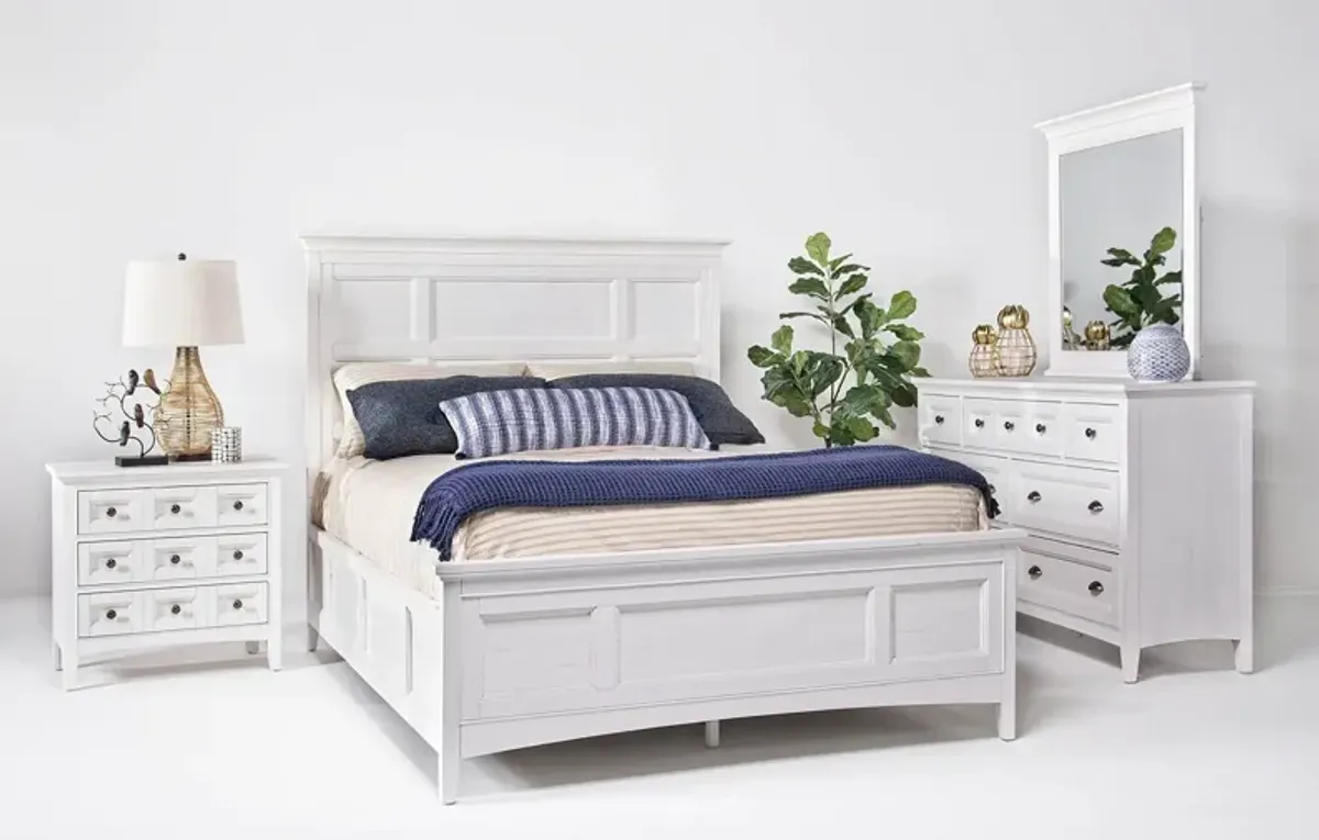 Bay Creek Panel Bed in White, CA King