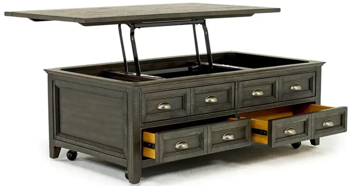 Bay Creek Lift Top Cocktail Table in Graphite