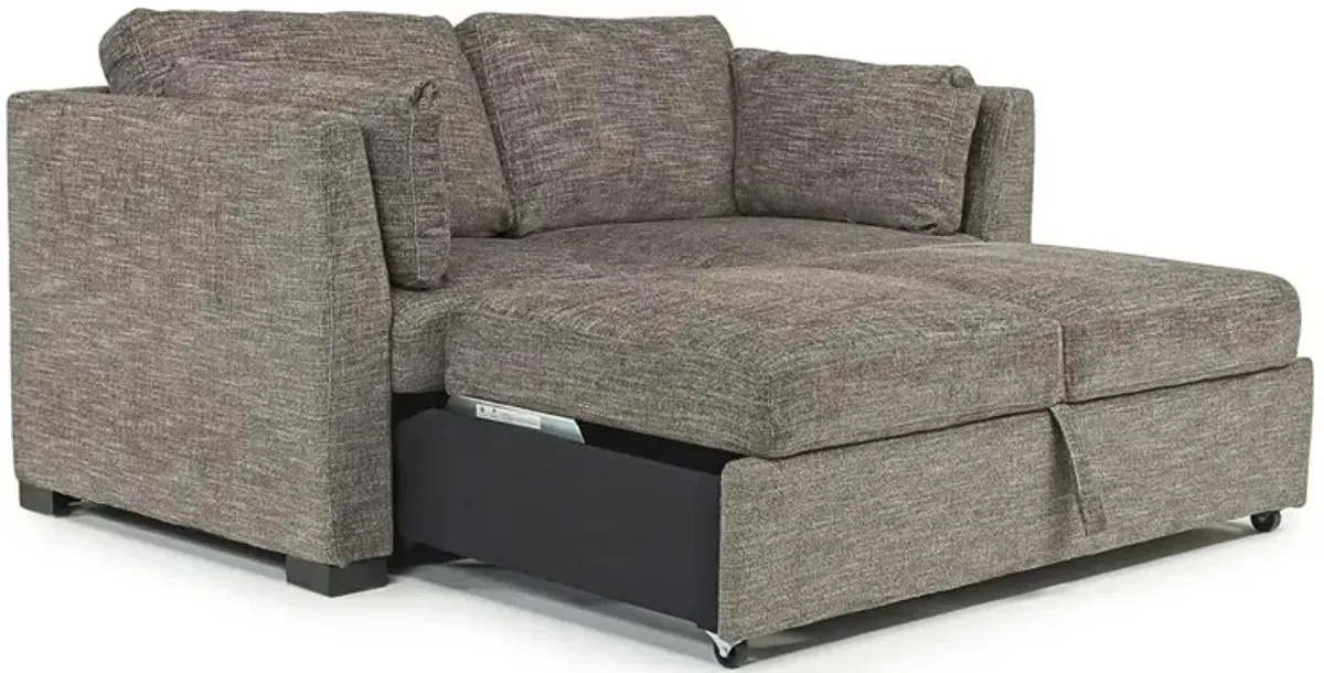 Vivian Full Sleeper Loveseat in Gray Fabric