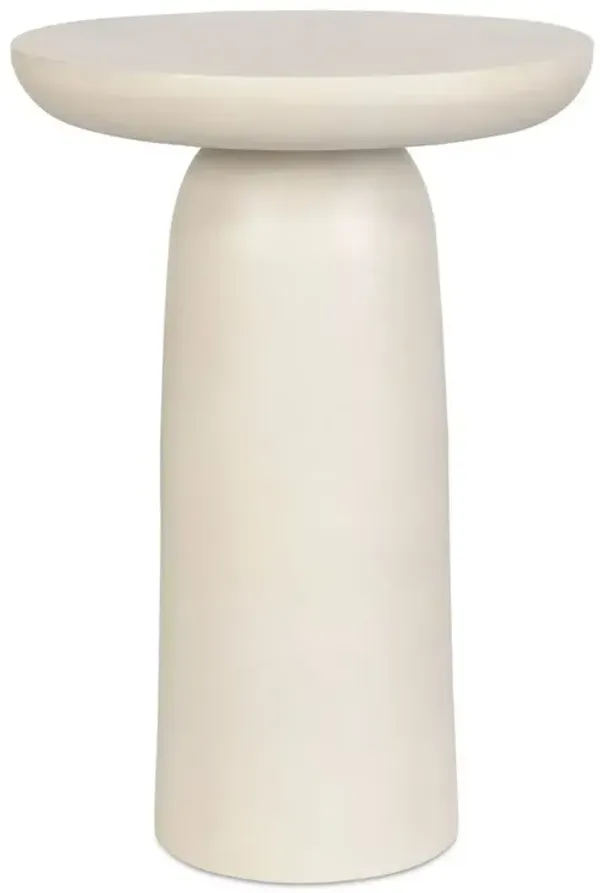 Joppa Outdoor Round Accent Table in White