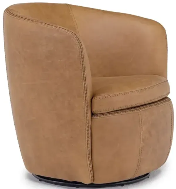 Market Swivel Club Chair in Noce Taupe