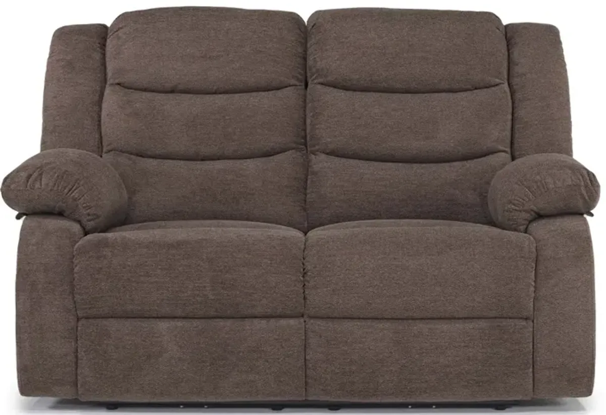 Kelsey Power Loveseat in Brown