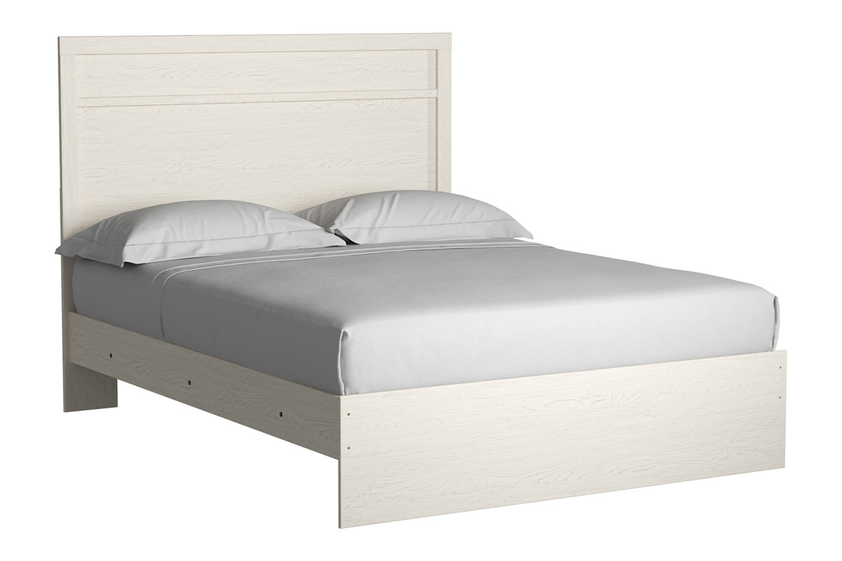 Stelsie Panel Bed in White, Queen