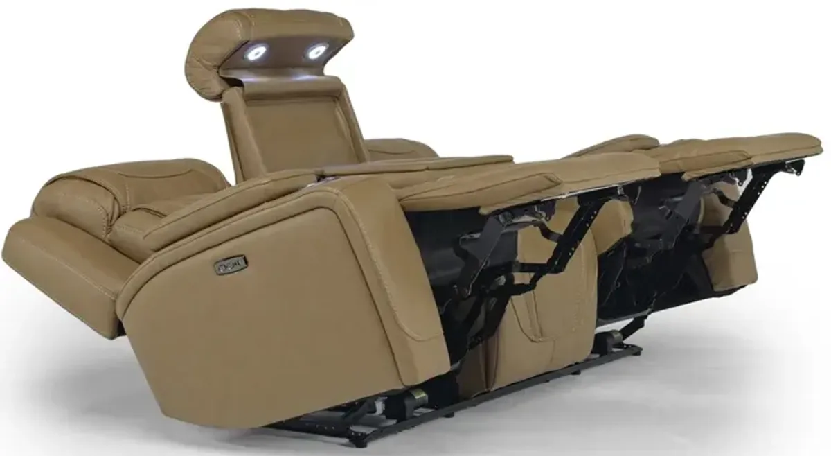 Max 2 Power Sofa in Aline Butternut Leather