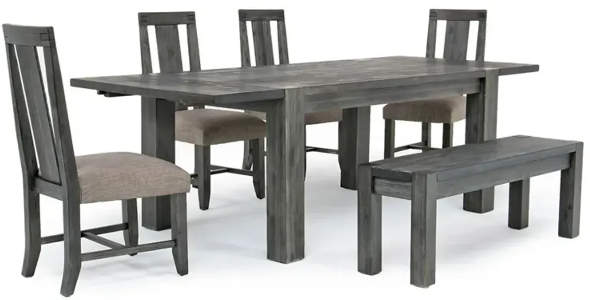 Meadow Dining Bench in Gray