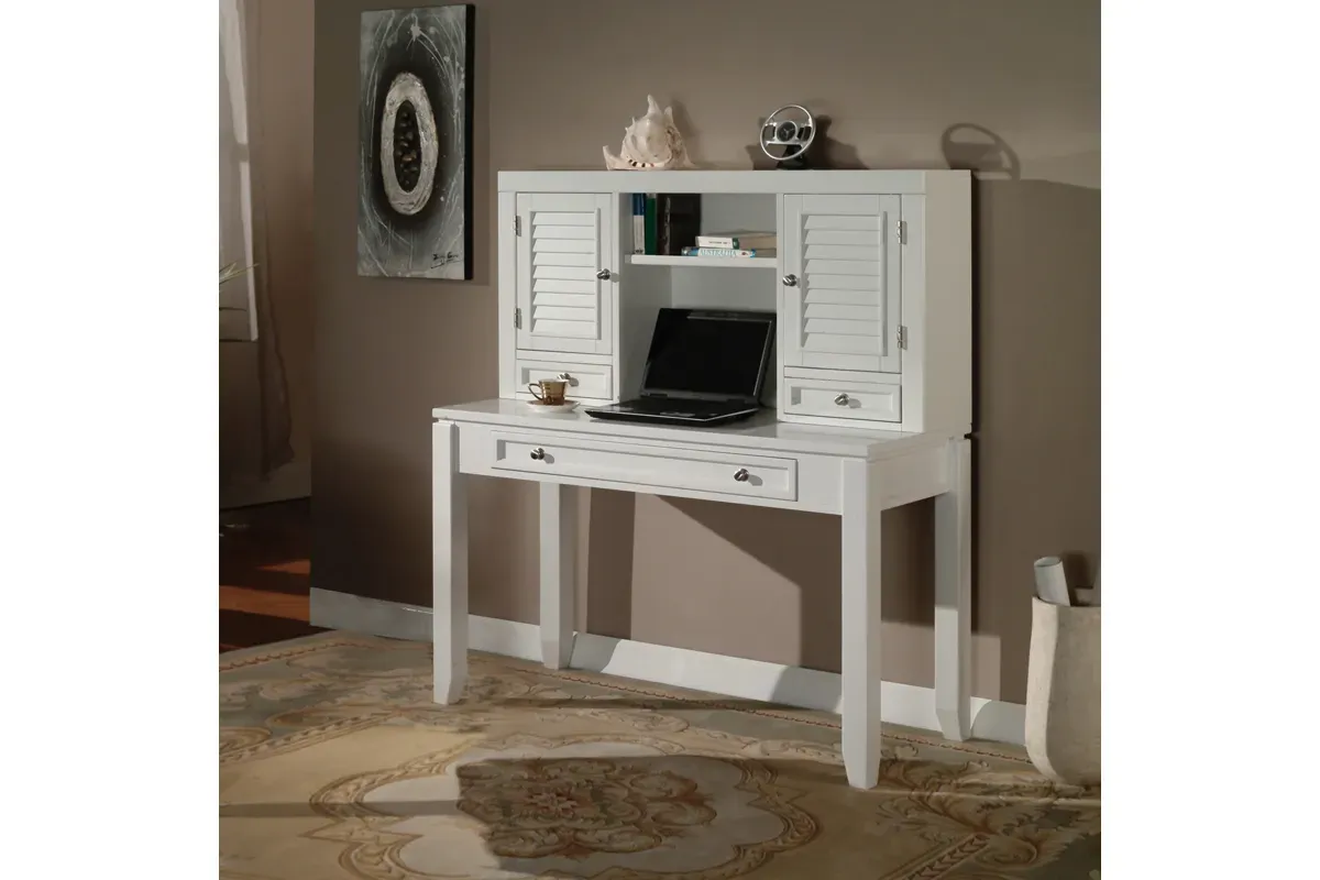 Boca Office Desk in White, 47 Inch