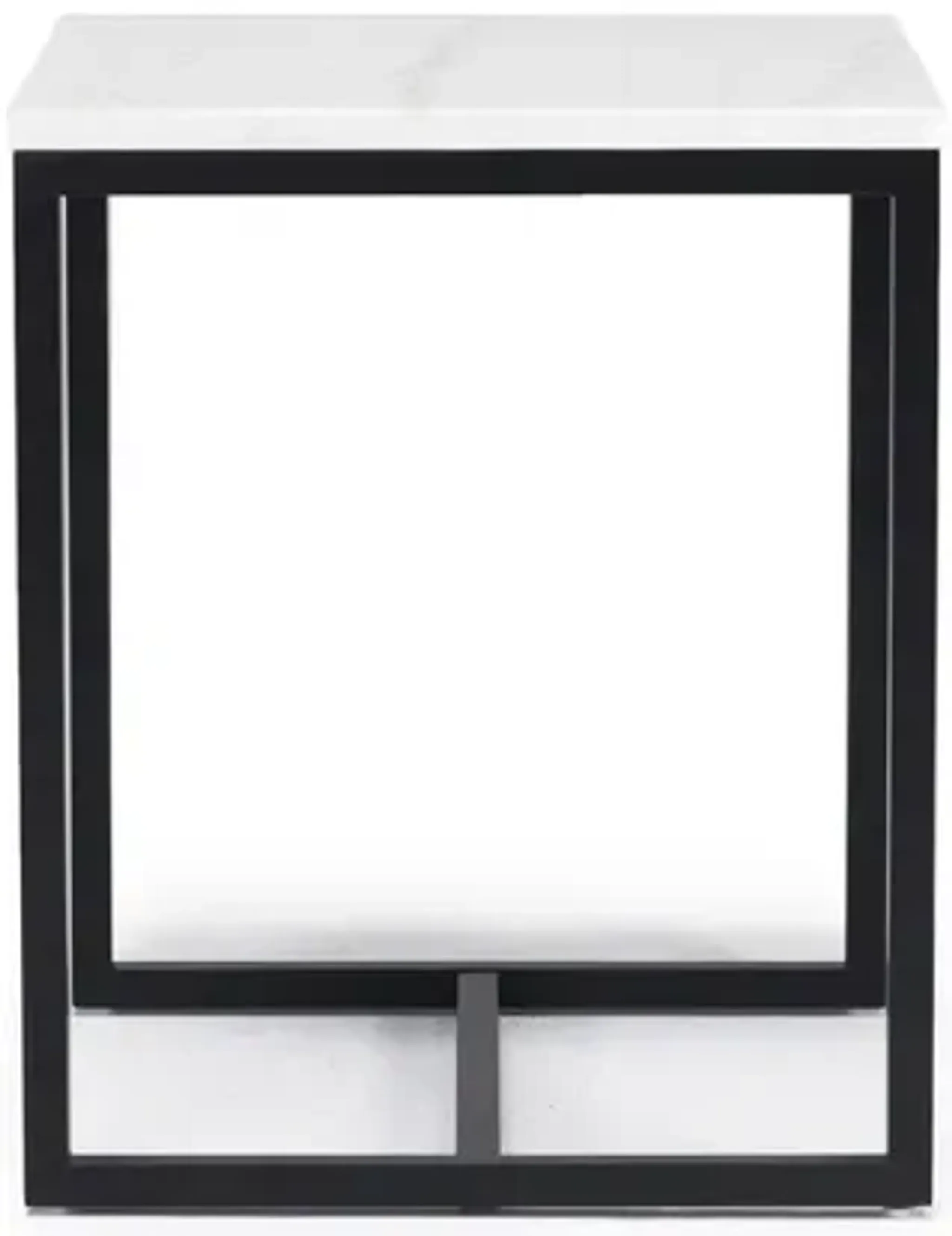 Torin End Table In White Marbleblack Mor Furniture | Furniture.com