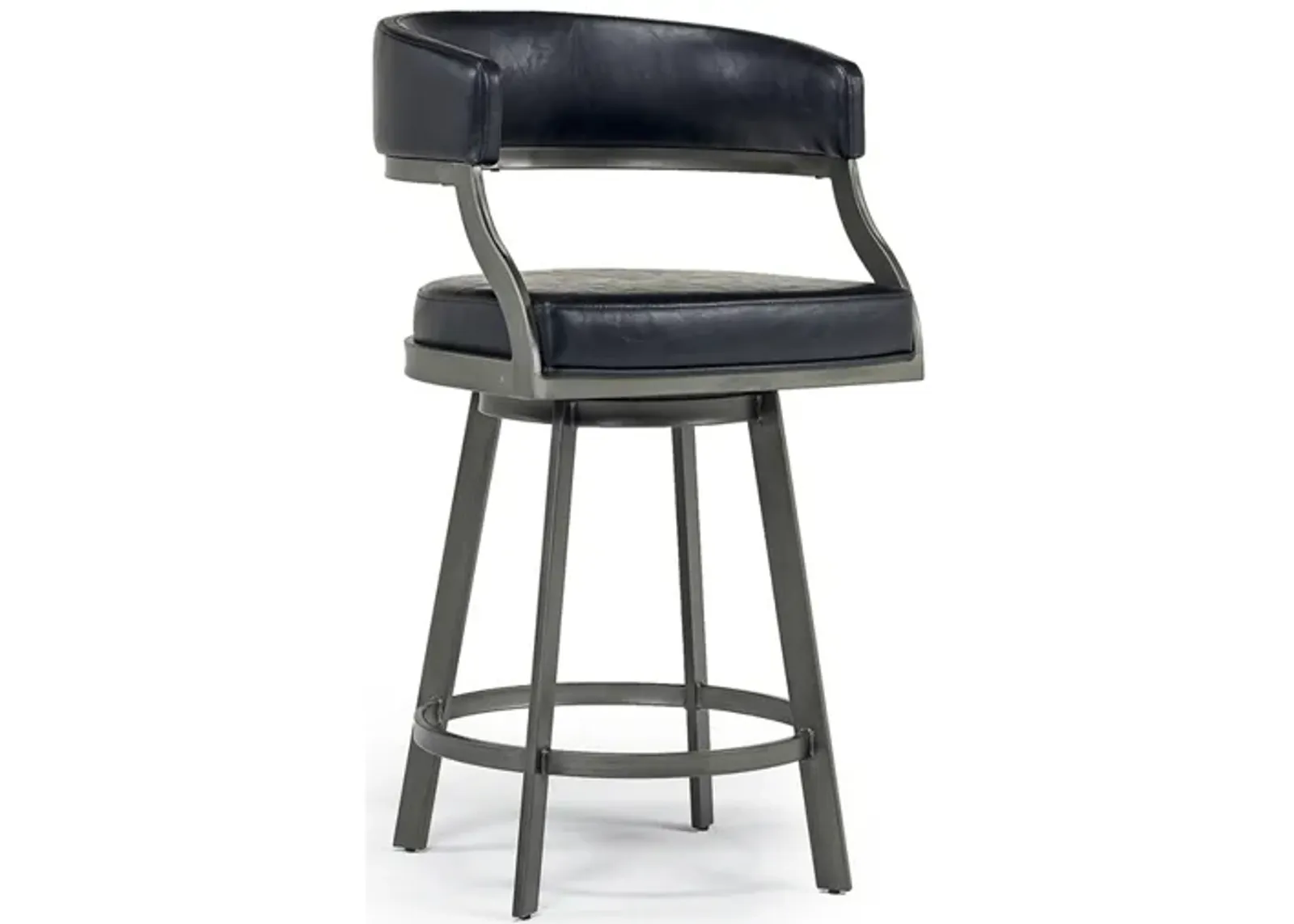 Saturn Counter Height Swivel Stool in Mineral & Black