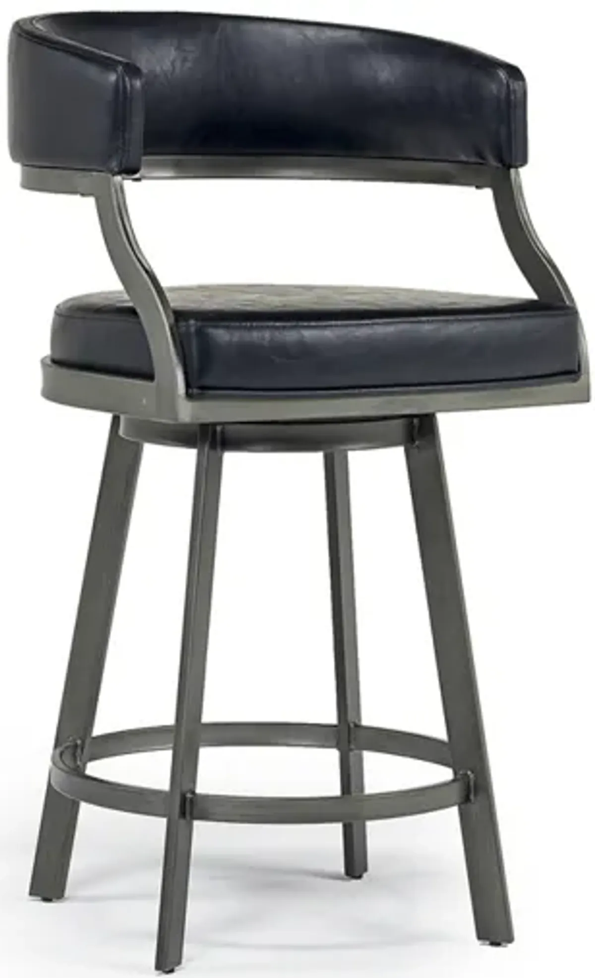 Saturn Counter Height Swivel Stool in Mineral & Black