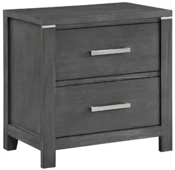 Odessa Nightstand in Charcoal Gray