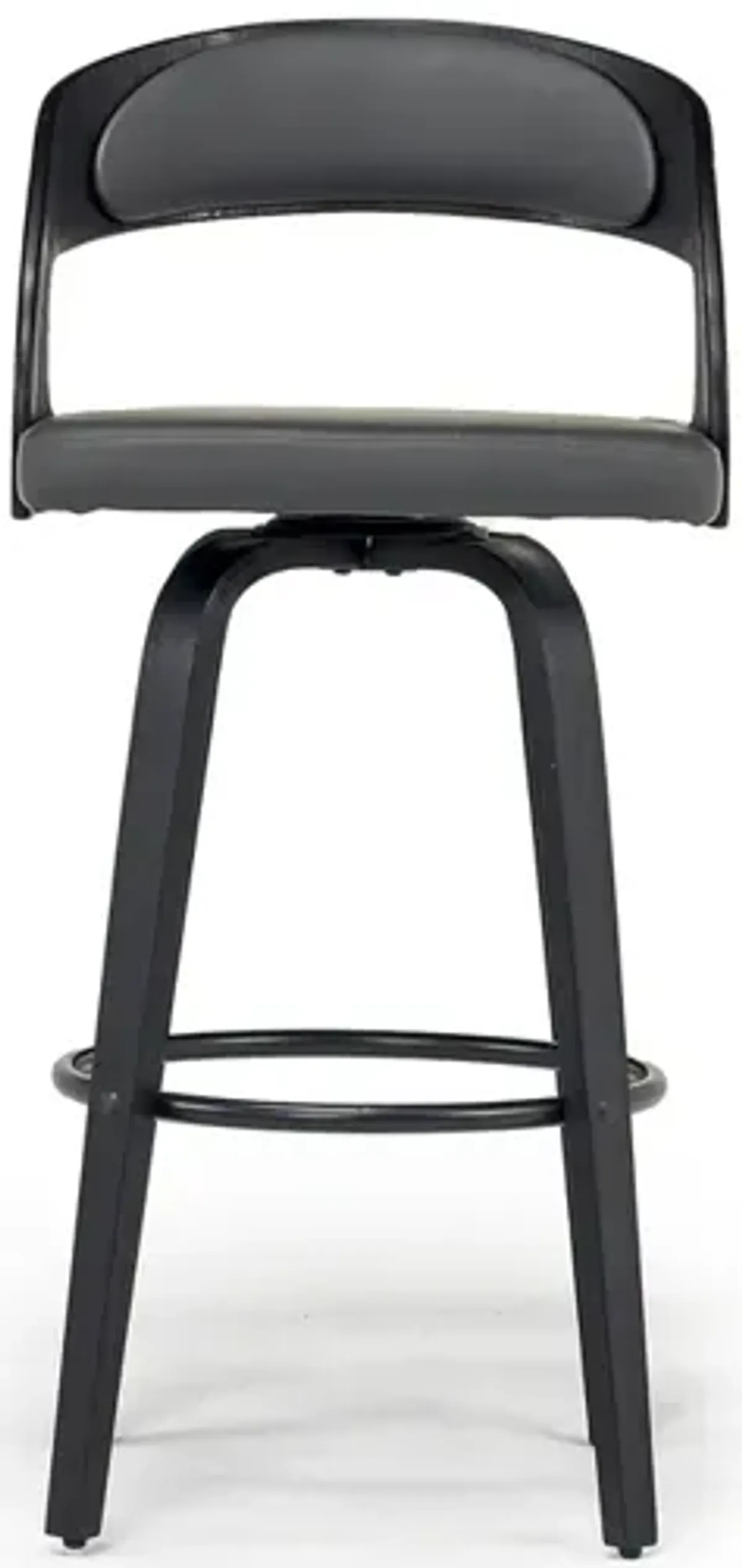 Shelly Swivel Barstool in Black & Gray