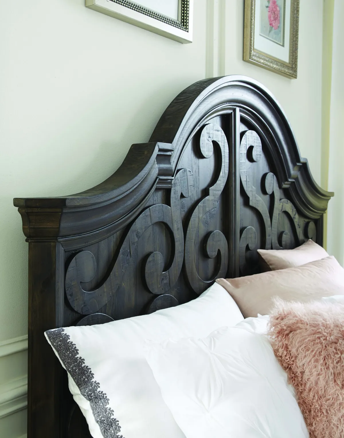 Bellamy Arch Panel Bed in Charcoal, Eastern King