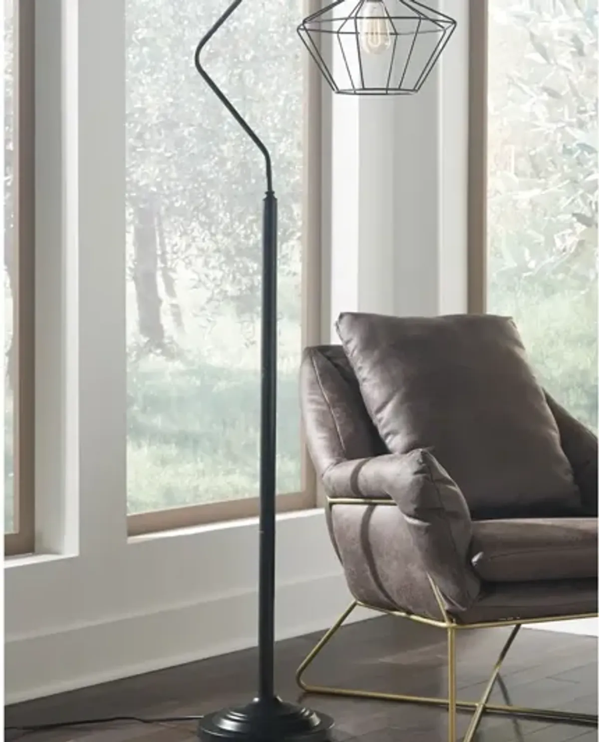 Makeika Floor Lamp in Black