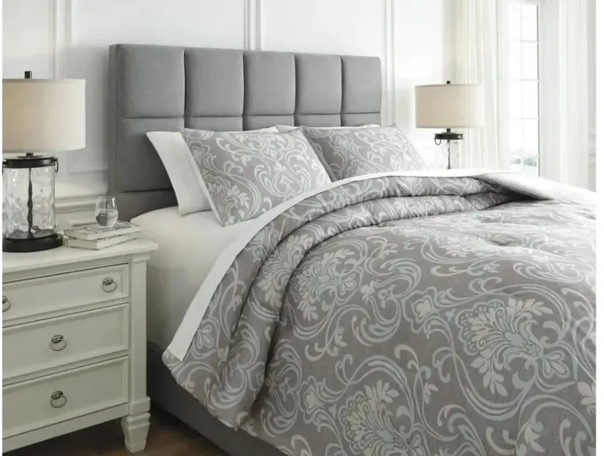 Noel Comforter Set in Gray & Tan, Eastern King