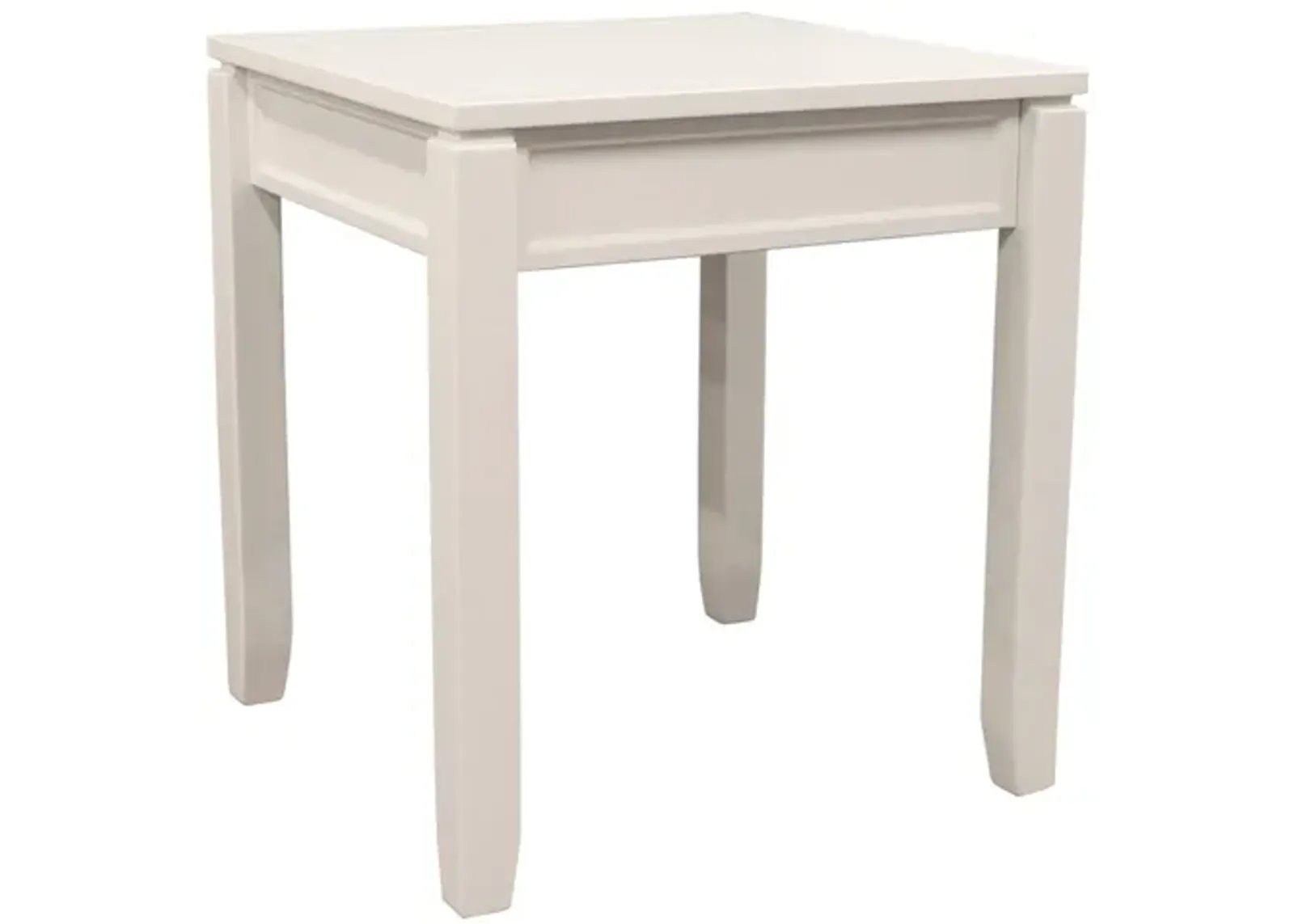 Boca Corner Table in White, 27 Inch