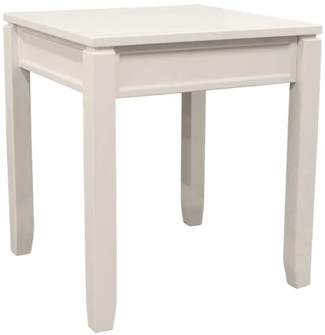 Boca Corner Table in White, 27 Inch