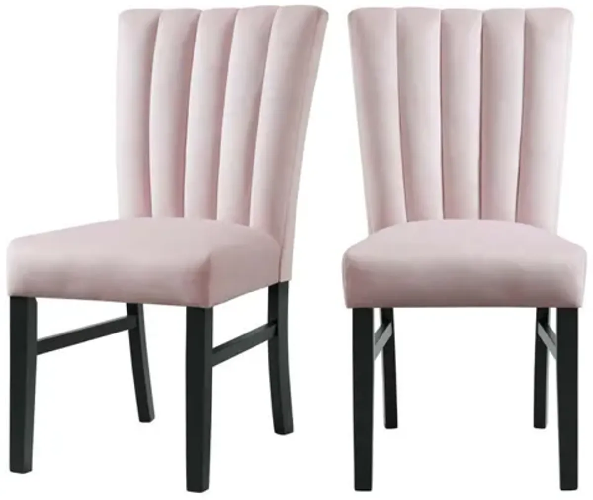 Bellini Side Chair in Pink, Set of 2