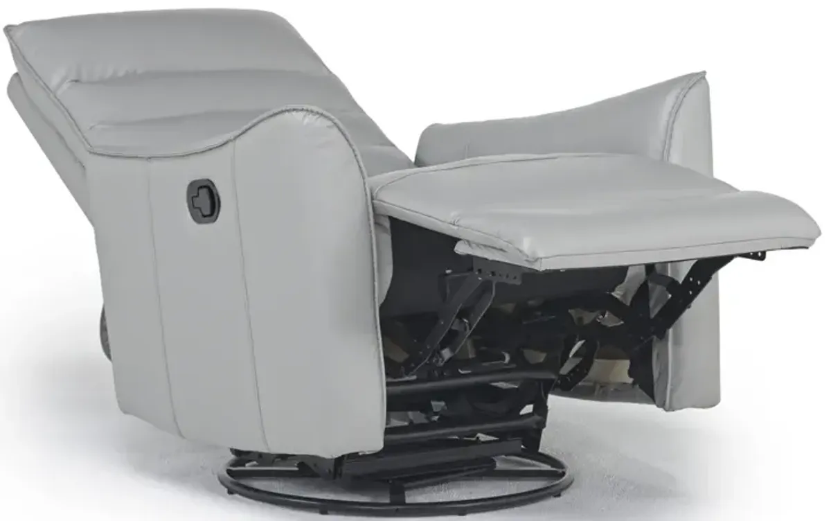 Vasco Recliner in Dallas Light Gray Leather