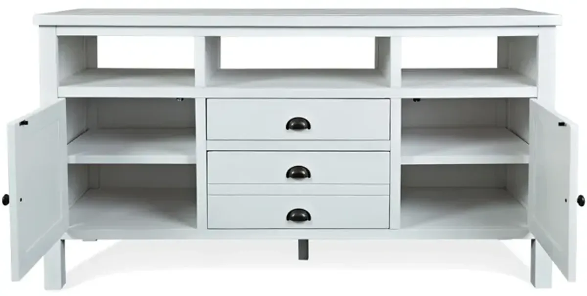 Artisans Media Console in White, 60 Inch