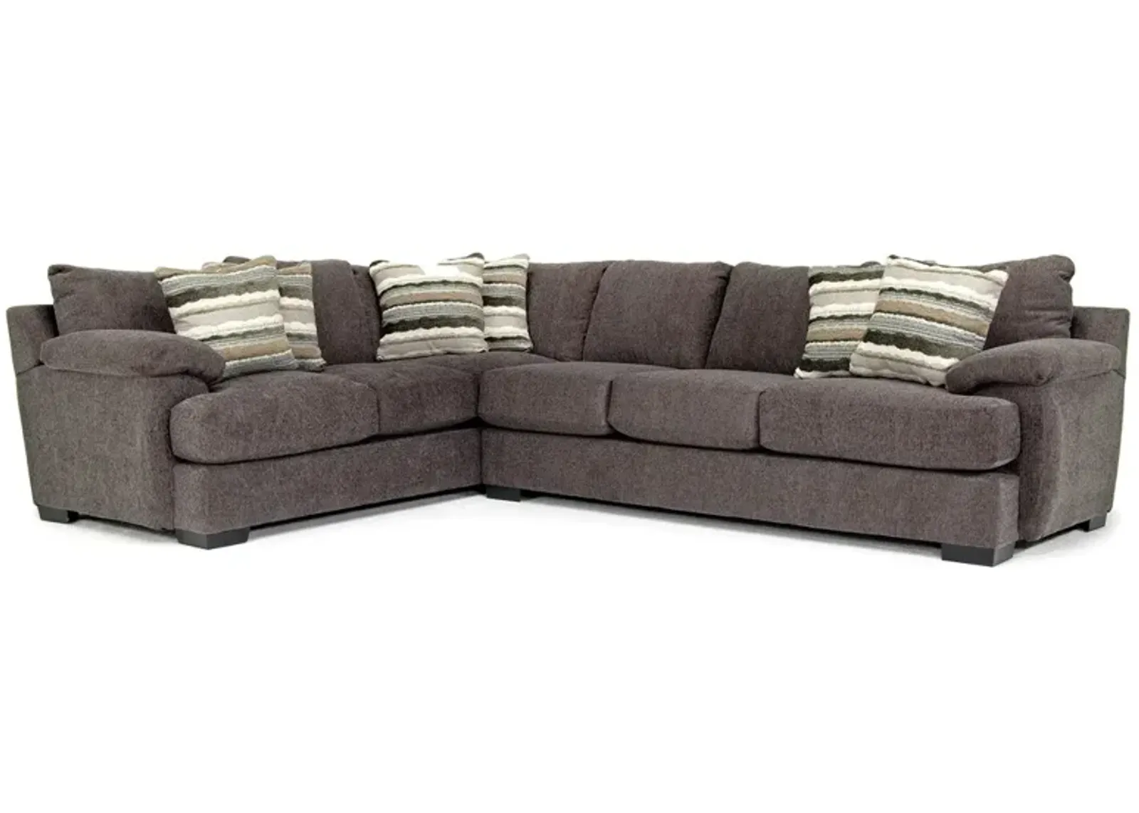 Bermuda Tux Sofa Sectional in Victory Sterling, Right Facing, Down