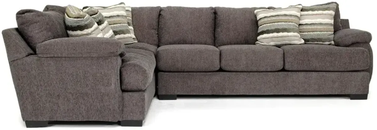 Bermuda Tux Sofa Sectional in Victory Sterling, Right Facing, Down