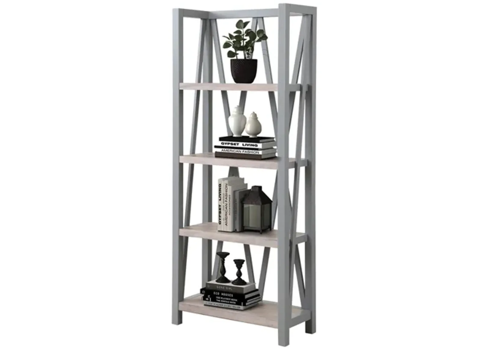 Americana Bookcase in Gray