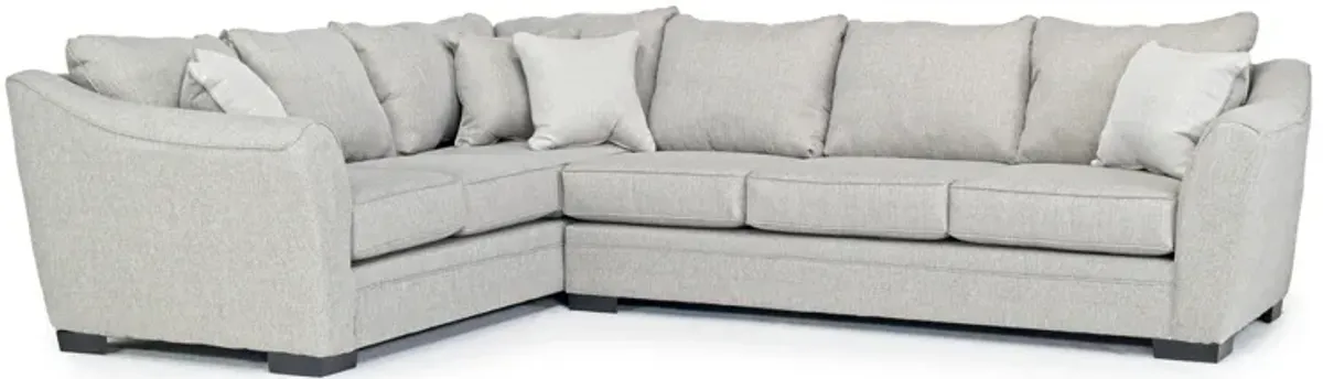 Brazil Tux Sofa Sectional in Dano Cinder, Right Facing, Gel