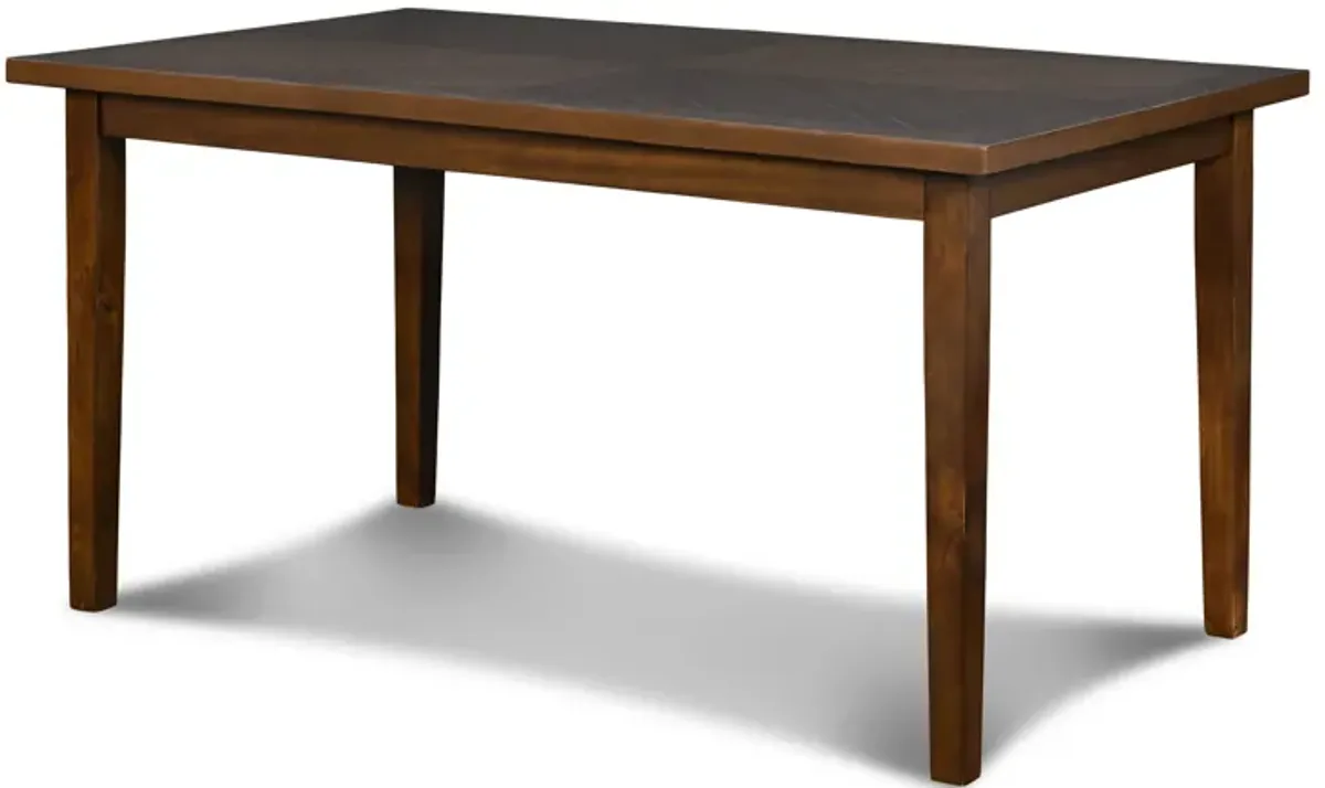 Dixon Dining Table, 4 Chairs & Bench in Espresso